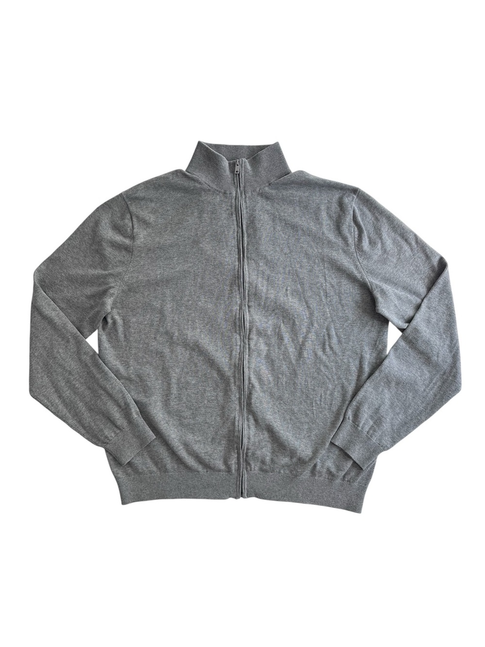 Mango Men's Full-Zip Sweater in Gray
